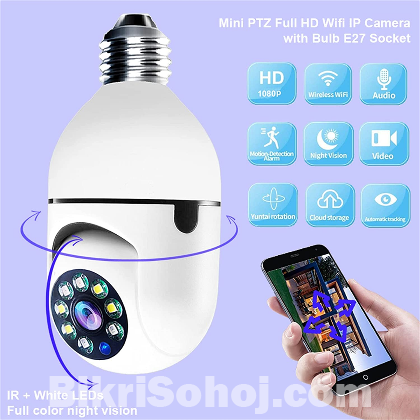 Wifi IP Camera Light Bulb 360° Full Colour Spy Cam